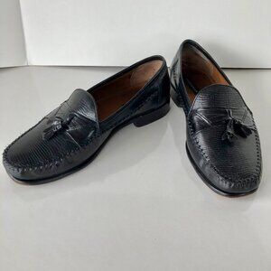 BOSTONIAN Kitlie Black Leather Tassel Men's Casual Loafers Slip On Toppied 10M